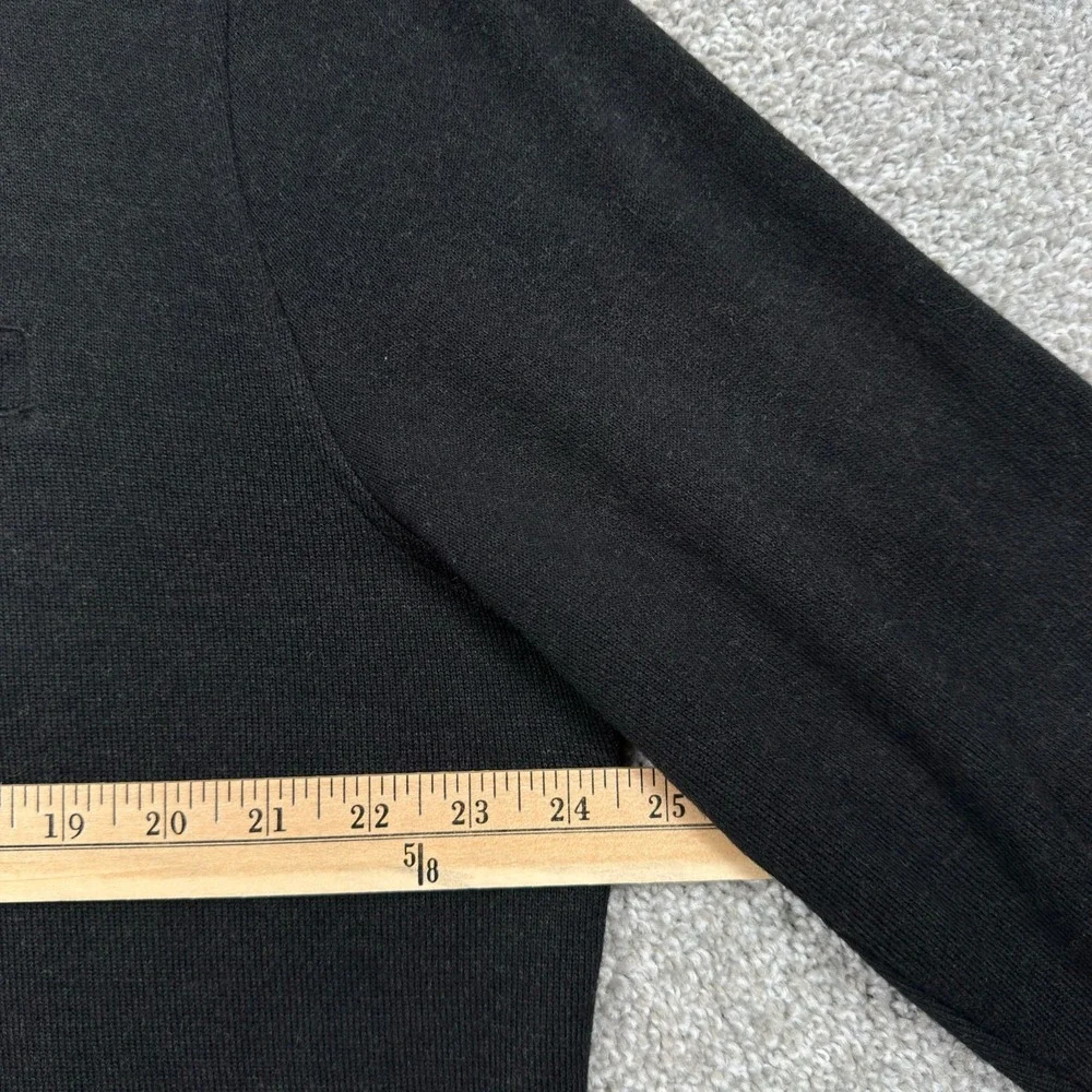 Ted Baker Valerio Sweater Men's XL Size 5 Black 1/4 Zip Wool Blend Pullover